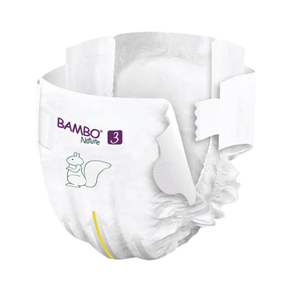 Pack de fraldas Bambo Nature tamanho 3, (4-8 kg), 3 x 28 unidades