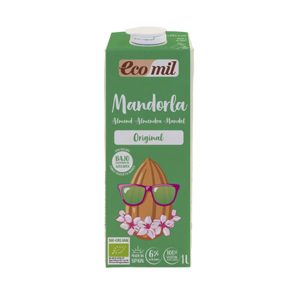 Bebida Vegetal de Amêndoa adoçada com Agave Orgânico EcoMil 1 L