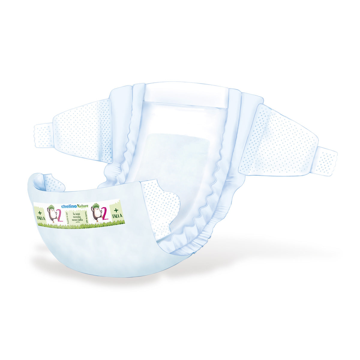 Pack poupança fraldas T2 3-6 kg Chelino Nature 112 unidades