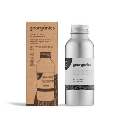 Colutório com carvão ativado e óleo de coco Georganics 100 ml