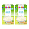 Embalagem x 2 Papas de Arroz Cremosas Biológicas Sem Glúten +4 meses HiPP 200 g