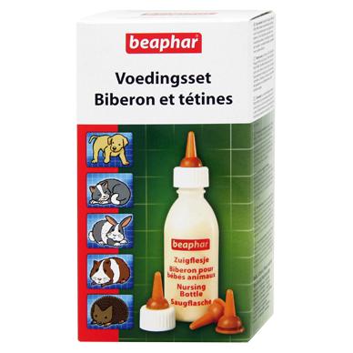Kit de biberões + 4 tetinas + limpador Beaphar