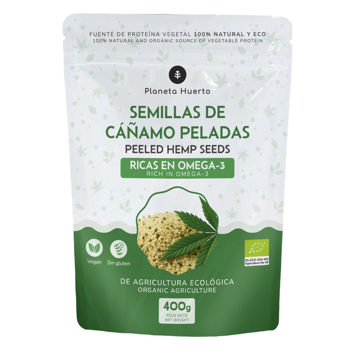 Sementes de cânhamo descascadas ECO Planeta Huerto 400 g