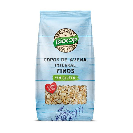 Flocos de Aveia Integrais Finos Biológicos Sem Glúten Biocop 500 g