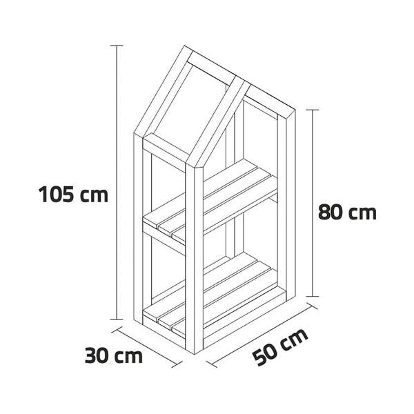 Unidade de prateleiras de madeira natural Campanile Indoor S