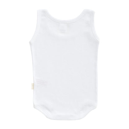 Body desportivo sem mangas, branco, tamanho 12
