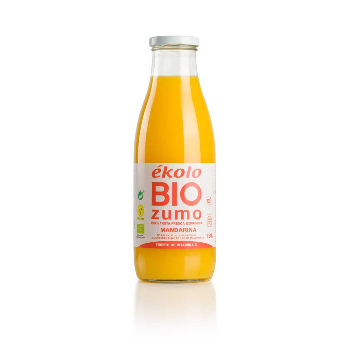 Ékolo 100% sumo de tangerina biológico espremido na hora 750 ml