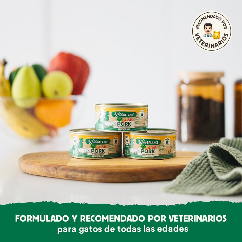Wild Balance Pork and Vegetable BARF Lata para Gatos 120g