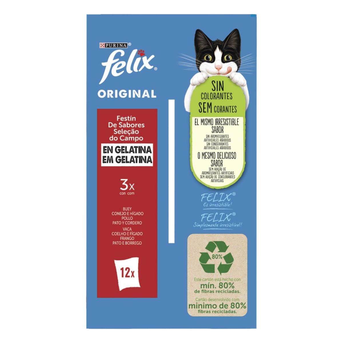 FELIX Original Festa de Sabores em Gelatina 12 x 85 g