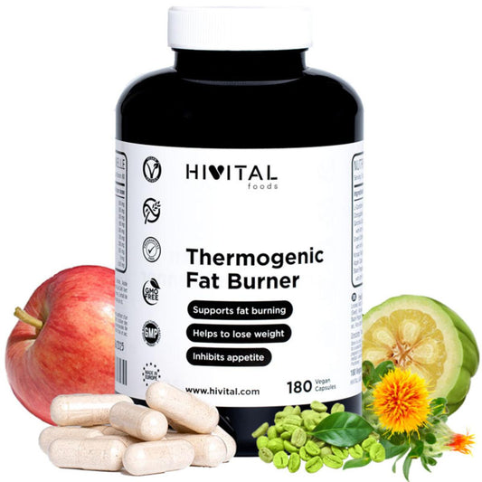 Queimador de gordura termogénico queima gordura 180 cápsulas vegan Hivital