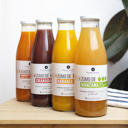 Sumo de maçã 100% extraído do Eco Planeta Huerto 750ml