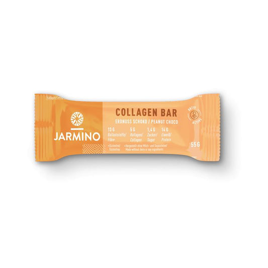 Barra de Colagénio e Proteína Biológica com Amendoim e Cacau Jarmino 