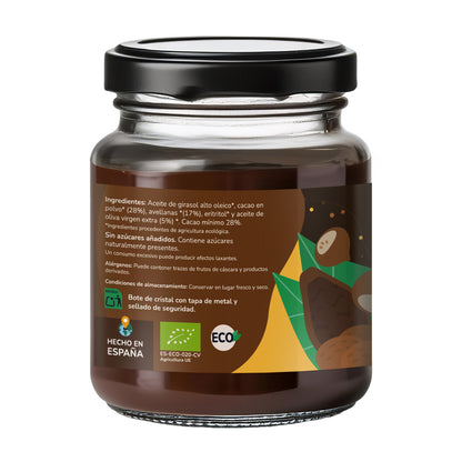 Creme de avelã e cacau sem adição de açúcar ECO Planeta Huerto 230 g