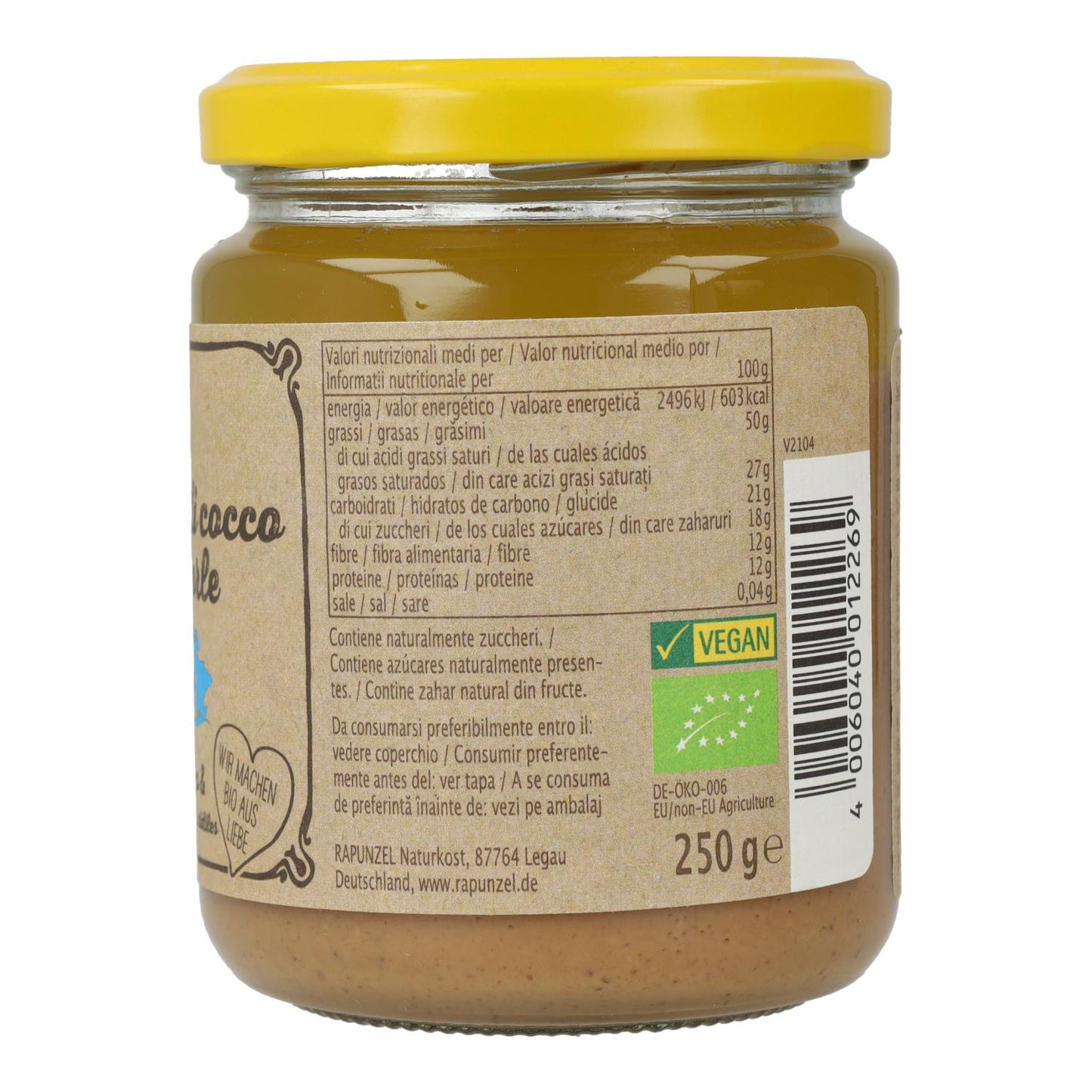 Creme de Amêndoa e Coco Biológico Rapunzel 250g