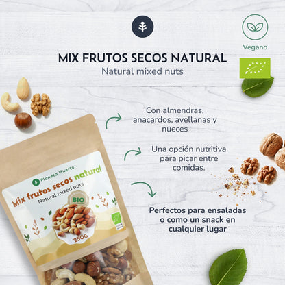 Mistura de frutos secos naturais ECO Planeta Huerto 250 g