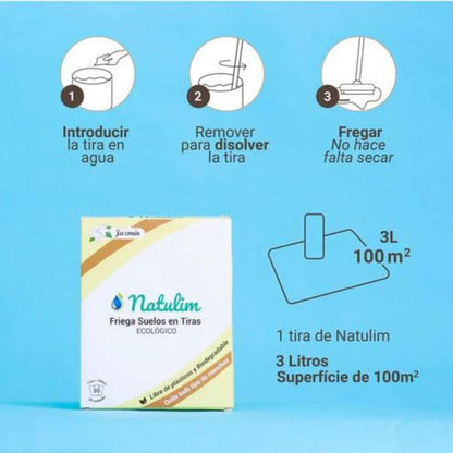 Tiras de limpeza de pavimentos Eco Natulim 30 unidades