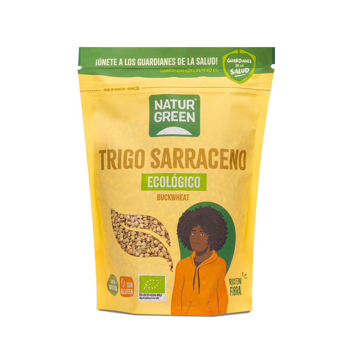 Embalagem de 2 Naturgreen trigo sarraceno biológico sem glúten 500 g