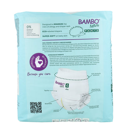 Pack poupança Calças T4 (7-12Kg) Fraldas Bambo 80 unidades