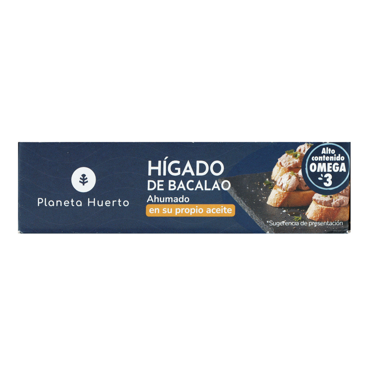 Hígado de bacalao MSC en su propio aceite pesca sostenible Planeta Huerto 120 g