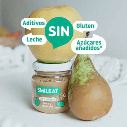 Smileat Organic Pêra e Maçã Pote +6 meses 130 g
