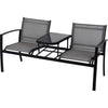 Banco de jardim de 2 lugares com mesa acoplada