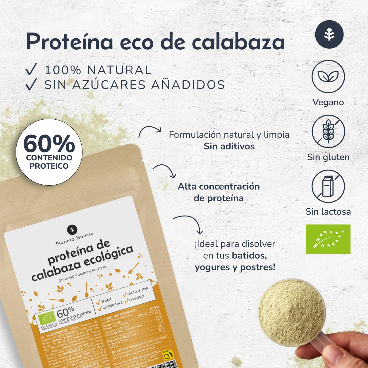 Planeta Huerto Proteína de Abóbora 250 g