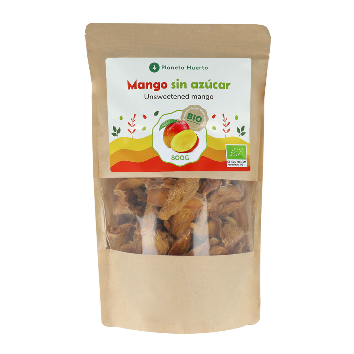 Tiras de manga sem açúcar ECO Planeta Huerto 800 g