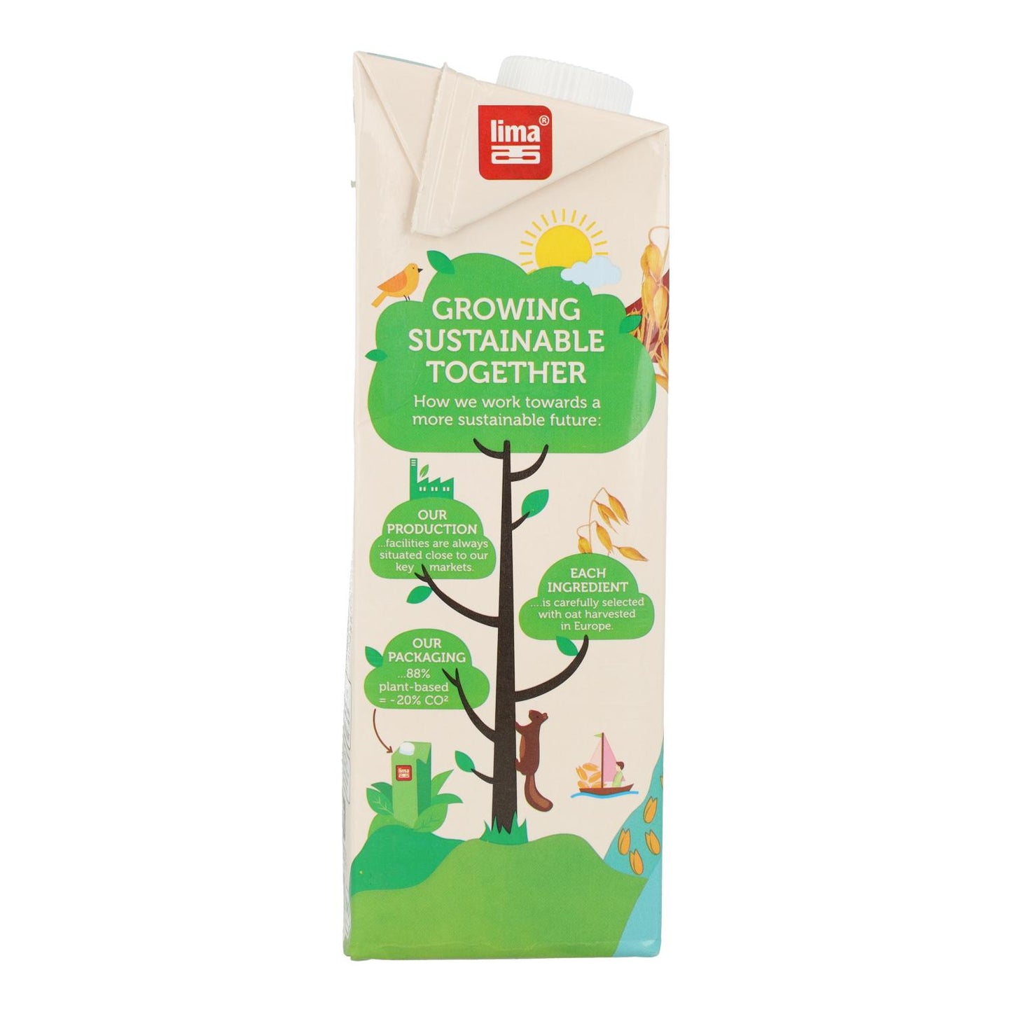 Bebida Vegetal Biológica de Aveia e Coco Lima 1L
