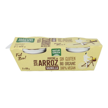 Embalagem de 2 Sobremesas de Arroz com Baunilha NaturGreen 4 x 125 g