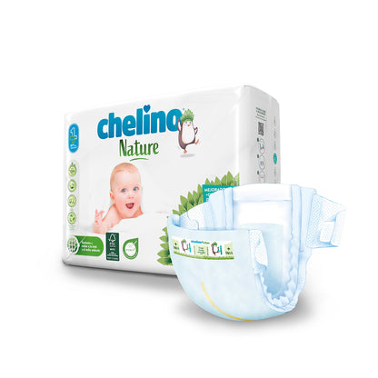 Pack poupança fraldas T4 9-15 kg Chelino Nature 136 unidades