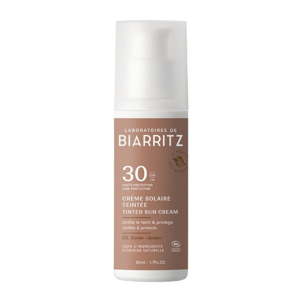 Creme facial dourado FPS 30 Biarritz 50ml