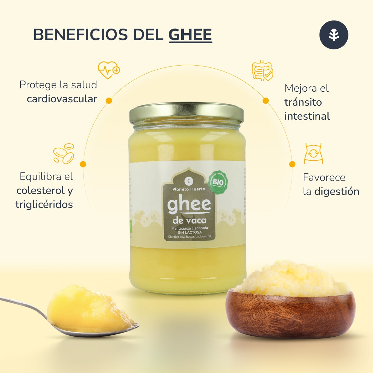 Manteiga clarificada Ghee ECO Planeta Huerto 850 g