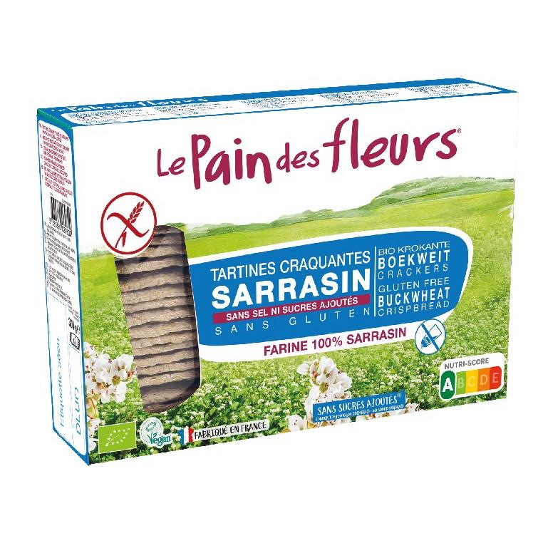 Bolachas de trigo sarraceno sem glúten e sem sal Le Pain de Fleurs biológicas 150g