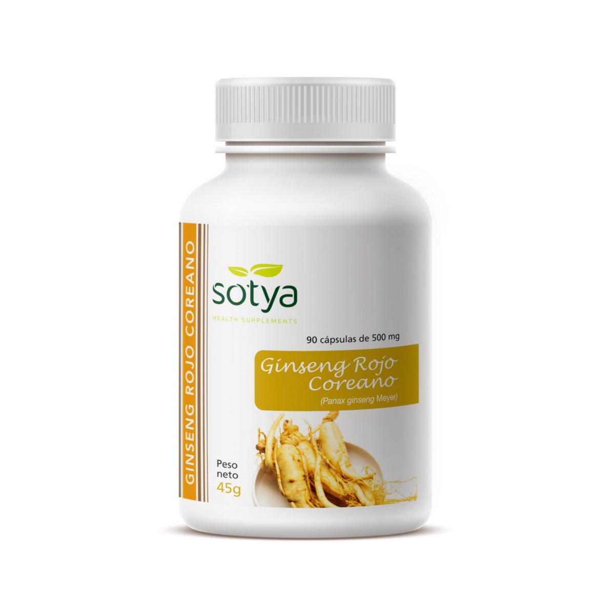 Ginseng Vermelho Coreano Sotya 90 Cápsulas