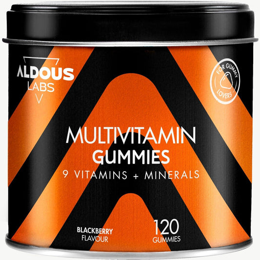 Aldous Bio Gomas multivitamínicas com sabor a amora, 120 gomas