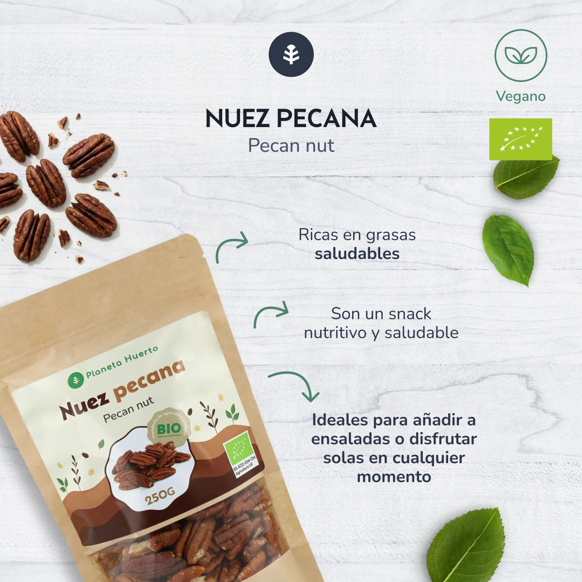 ECO Planeta Huerto Nozes Pecan 250 g