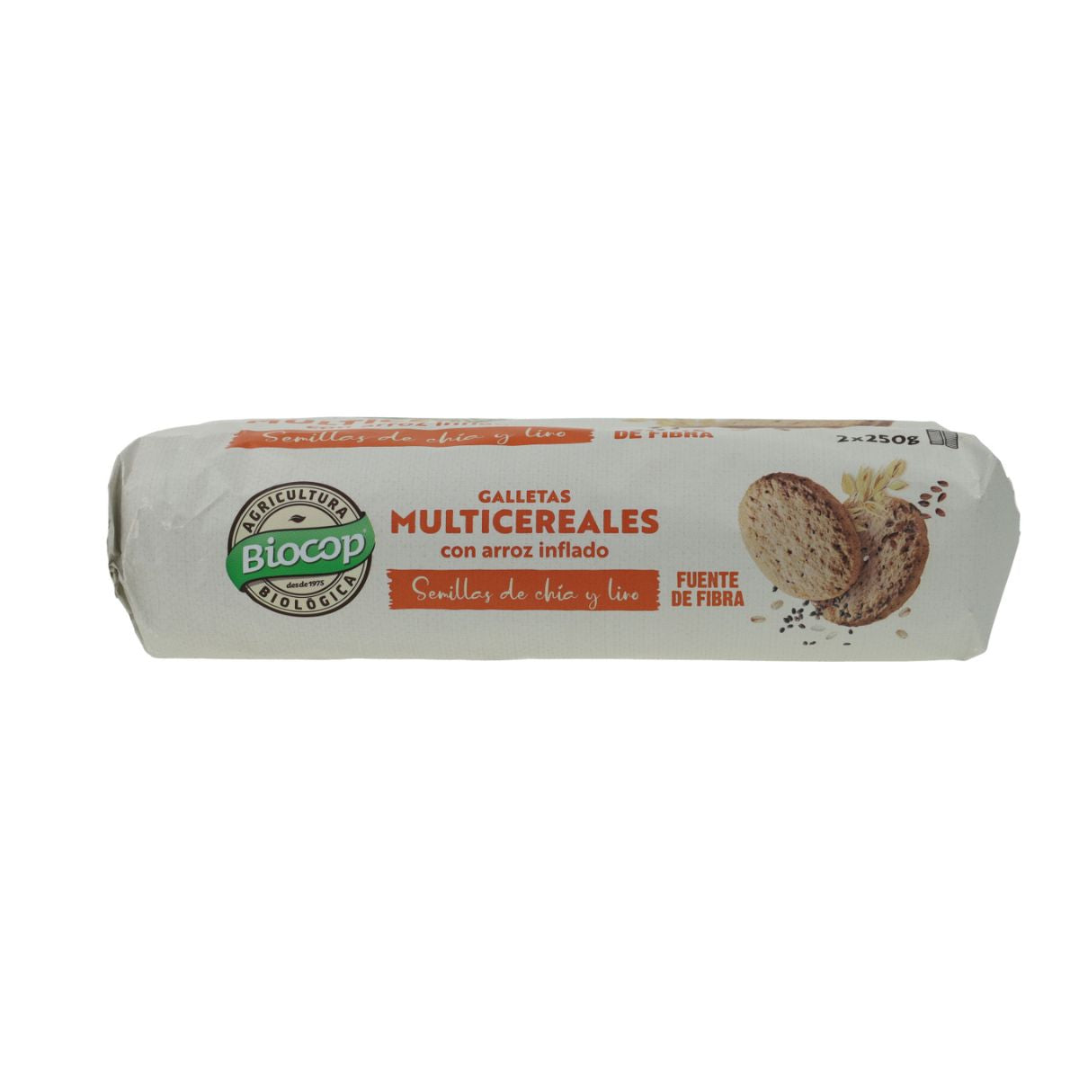 Biocop Biscoitos Multigrãos Biológicos com Arroz Tufado 2 Embalagens 500g