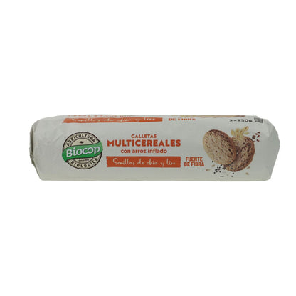 Biocop Biscoitos Multigrãos Biológicos com Arroz Tufado 2 Embalagens 500g