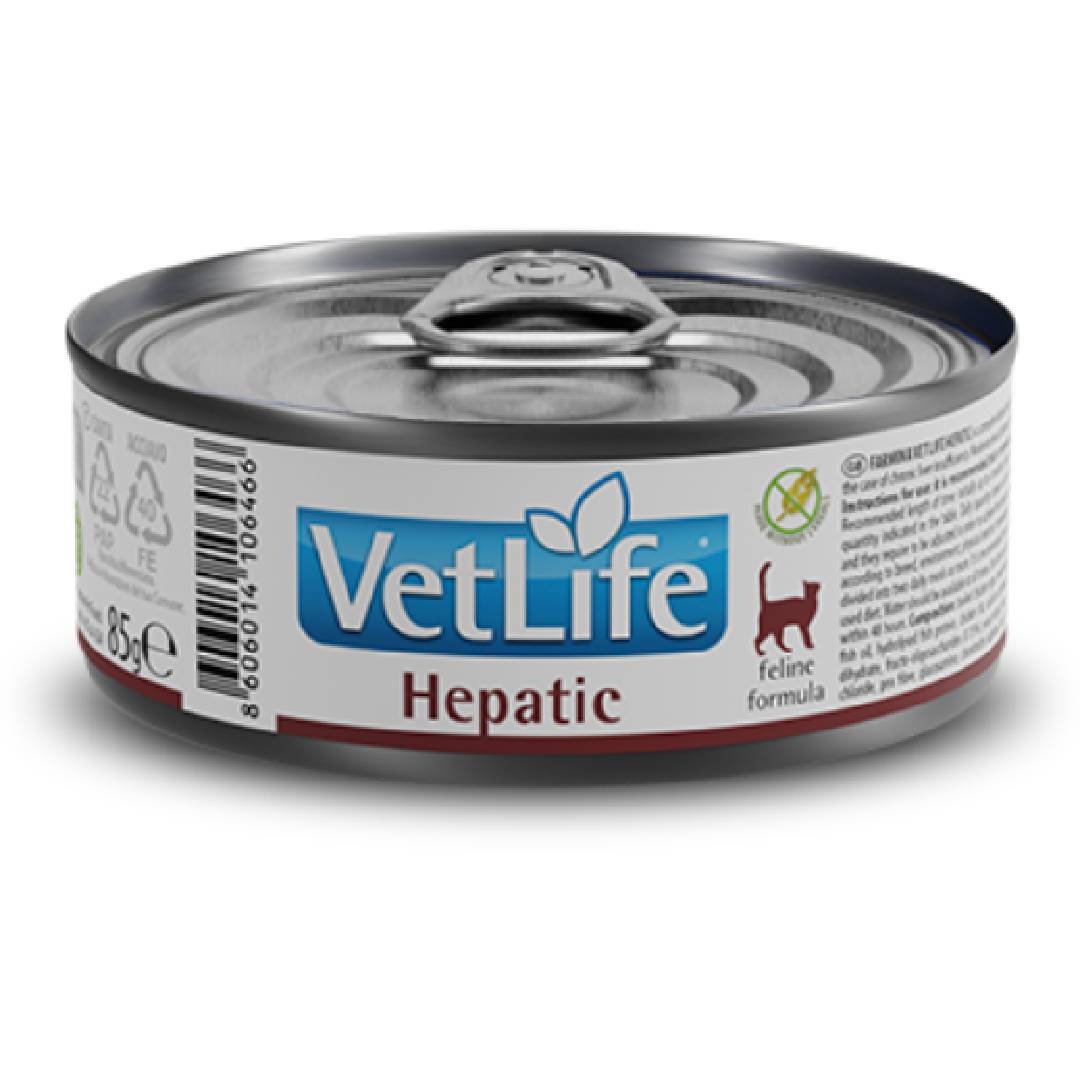 Fórmula Felina Vet Life Hepática Farmina 85 g