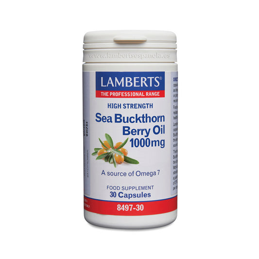 Óleo de Espinheiro Marítimo 1000 mg rico em Ómega 7, Lamberts, 30 cápsulas