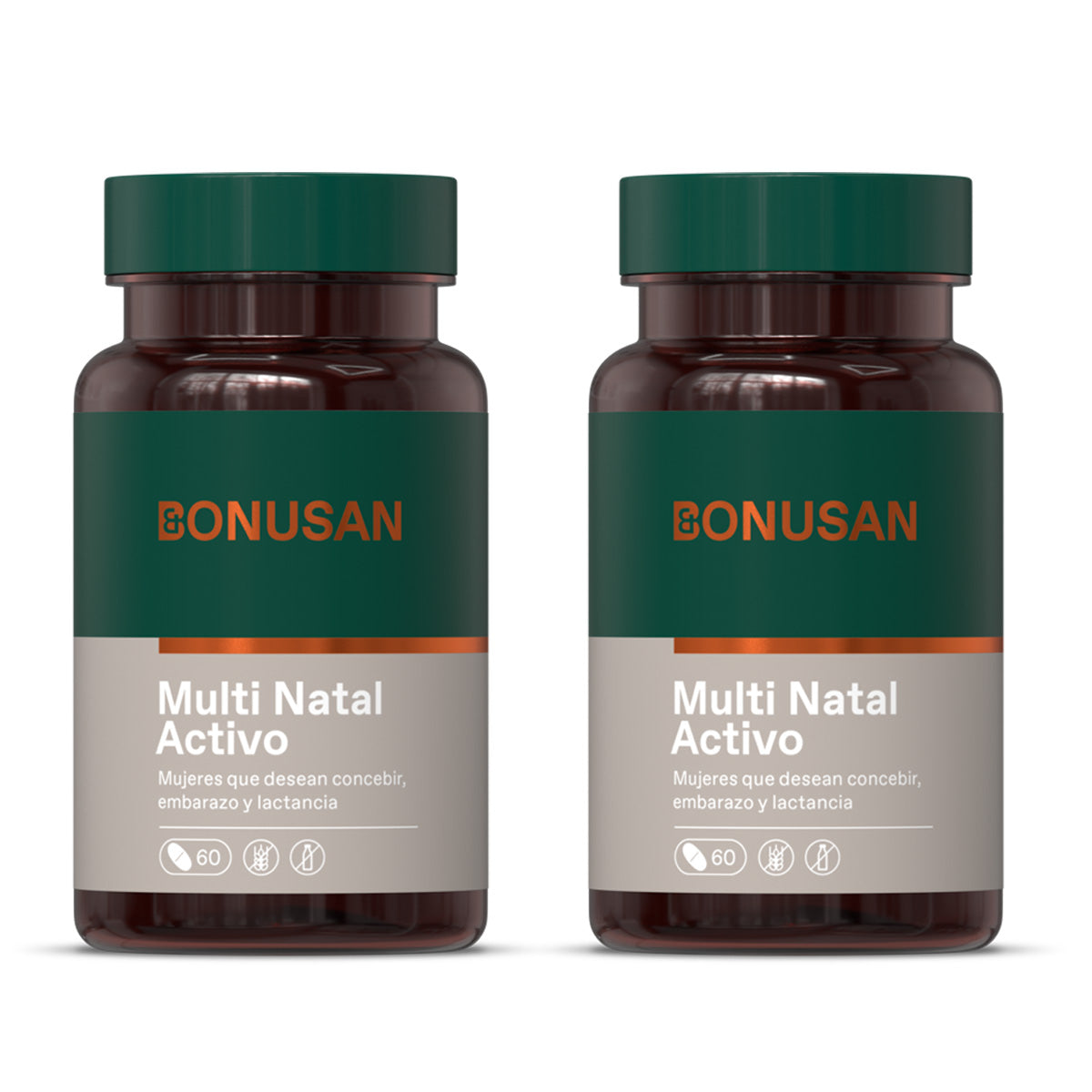 Embalagem 2x Multi Natal Active, Bonusan, 60 comprimidos