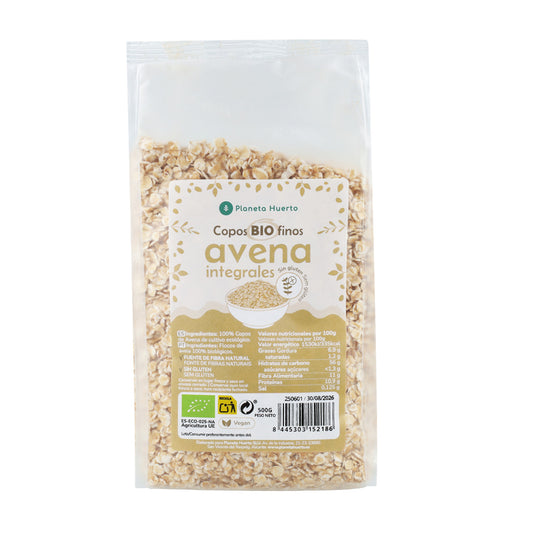 Flocos de Aveia Finos Sem Glúten ECO Planeta Huerto 500 g