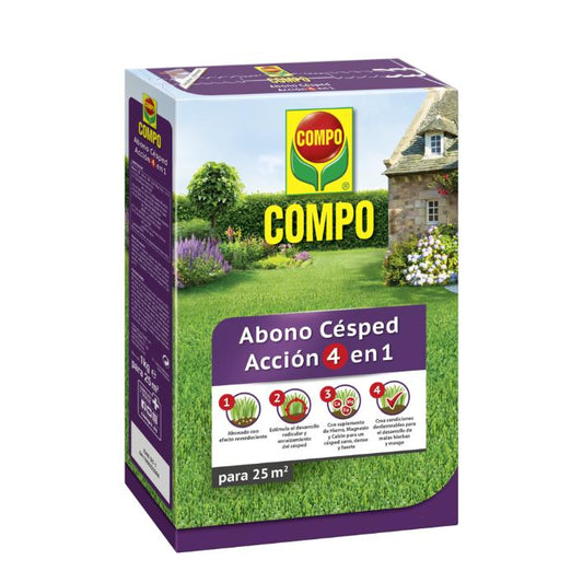 Fertilizante para relvado Compo 4 em 1 Action 3 kg