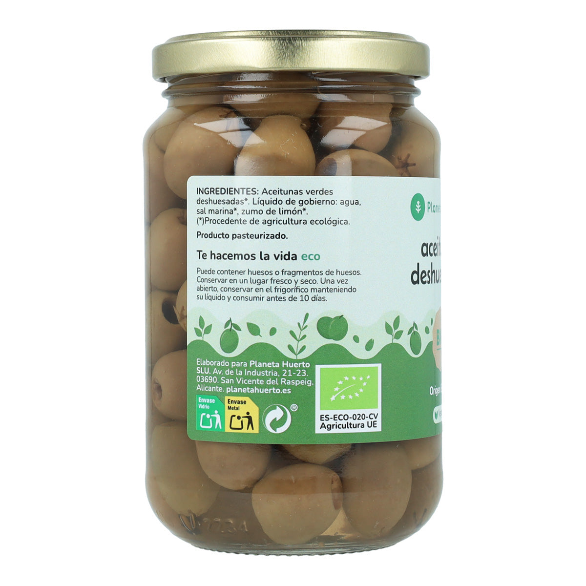 Azeitonas sem caroço Eco Planeta Huerto 335 g