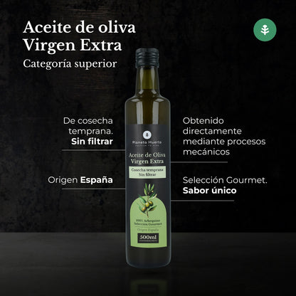 Azeite Virgem Verde Extra Colheita Precoce Planeta Huerto Não Filtrado 500 mL