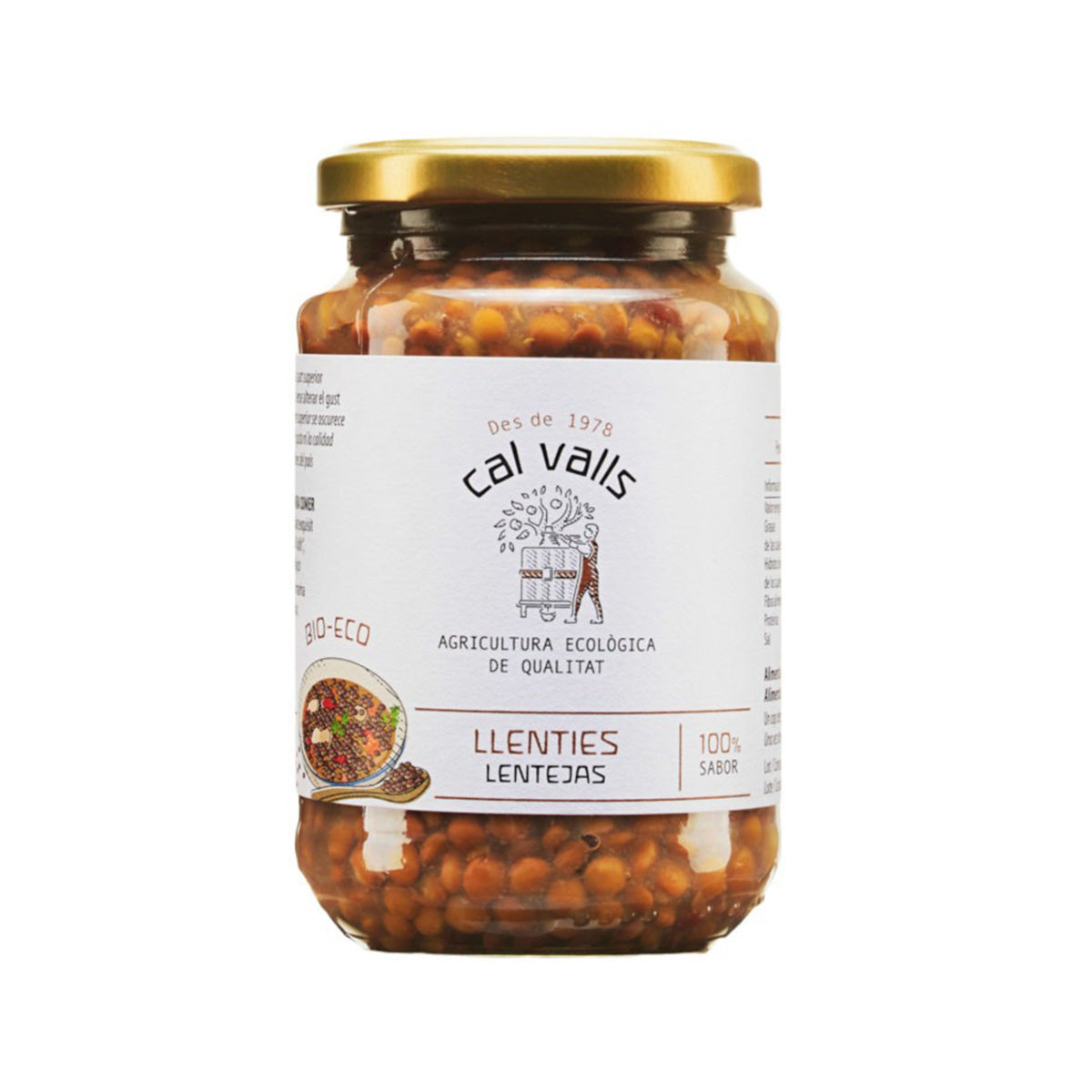 Lentilhas cozinhadas biológicas Cal Valls 250 g