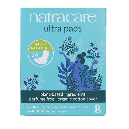 Absorventes Orgânicos Natracare Regulares com Abas, 14 Unidades