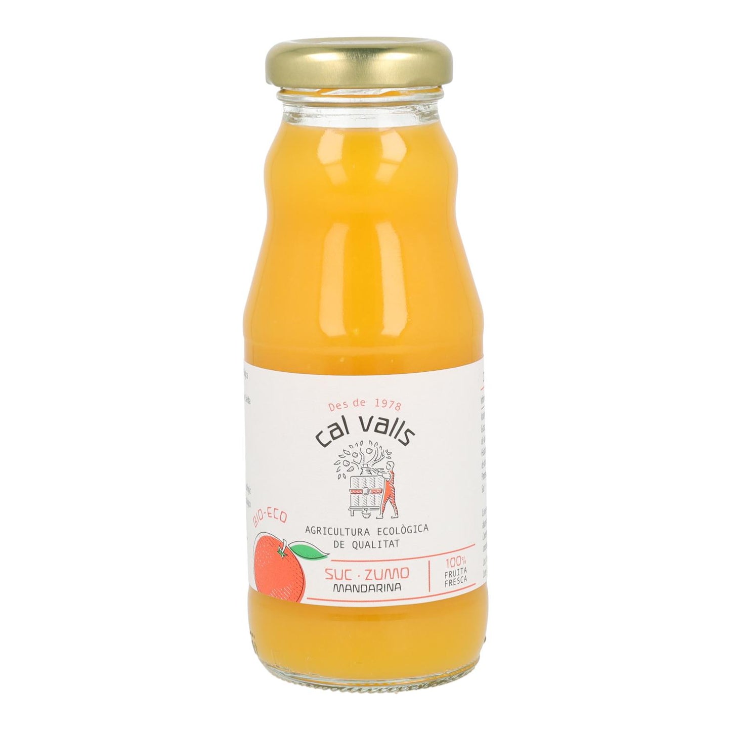 Sumo de tangerina orgânico Cal Valls 200 ml