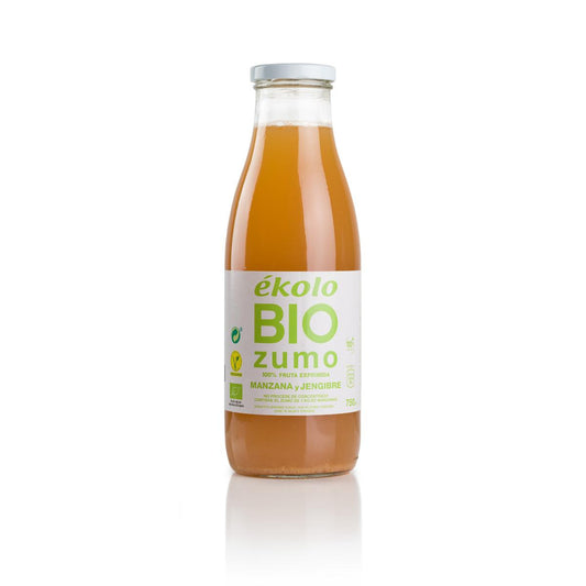 Sumo de Maçã e Gengibre Biológico 100% Espremido Ékolo 750 ml