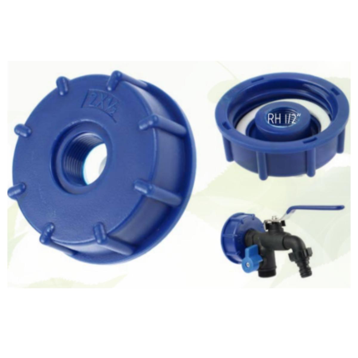 Adaptador de depósito Aqua Control de 60 mm, rosca fêmea de 1/2"